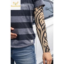 Dadya Milla Ddy Giyilebilir Kol Dövmesi Çorap Dövme 3D Baskılı Kol Bacak Dövme 2 Adet Model 2 Mil