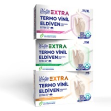 Winlyex Extra Termo Vinil Eldiven Yüksek Kaliteli Tek Kullanımlık Termo Vinil Şeffaf Eldiven - 100'lü Kutu