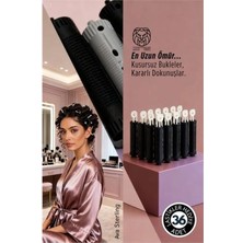 MiraLive Saç Bigudisi - 36'lı Saç Bukle Şekillendirme Seti - Lastikli - Ömürlük Şekillendirme