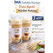 MK Beykoz Ima Tuzluklu Kürdan 3 Adet | Pratik Kapaklı Kürdan Kutusu