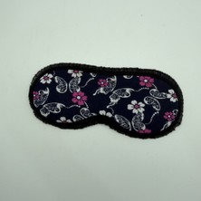 Mare Accessories Kelebek Çiçek Desenli Lacivert Uyku Bandı
