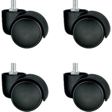 MiraLive Bürosit Plastik Vidalı Teker - 50MM HKS152 - 4 Adet