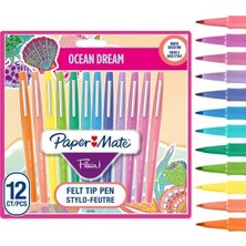Paper Mate Flair Ocean Dream Keçeli Kalem Seti – 12 Renk (Orta Uç 0.7 Mm)