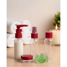 MiraLive Kompakt 5’li Seyahat Şişesi Seti Şeffaf Kozmetik Kaplar