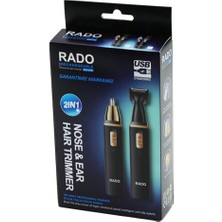 MiraLive Kare Gövde - Kapaklı 2 Başlık Burun-Kulak-Yanak Kıl Tüy Alma- Favori-Ense Çizim Makinesi USB Şarjlı RD-3138 (4887)