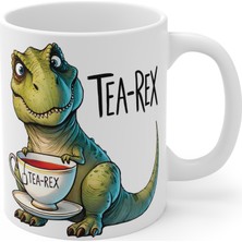 Tişört Kodu Tea-Rex Dinozor Kupa – Eğlenceli Dinozor Tasarımlı Porselen Kupa