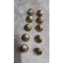 Metalize Abs Gold Kaplama Dügme 20 Boy 15 mm 10 Adet