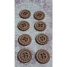 Polyester Düğme 36 Boy 22 mm 8 Adet