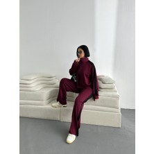 Fonna Fashion TK-3037 Bayan Eşofman Takım-Bordo