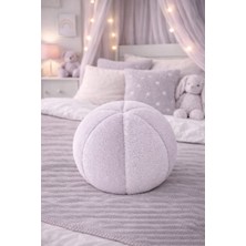 Chizgy Peluş Top Yastık Welsoft Dekoratif Kırlent Yumuşak Yuvarlak Minder Ev Dekoru Şık Tasarım