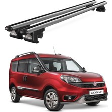 Today Auto Fiat Doblo (2010-2022) Uyumlu Gri Ara Atkı Port Bagaj Tavan Barı