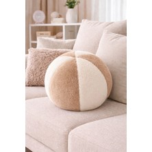 Chizgy Peluş Top Yastık Welsoft Dekoratif Kırlent Yumuşak Yuvarlak Minder Ev Dekoru Şık Tasarım