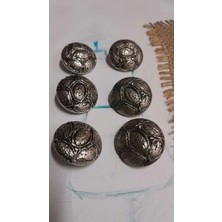 Metalize Abs Antıkgümüş Kaplama Dügme 40 Boy 25 mm 5 Adet