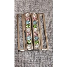 Nıkel Kaplama Taşlı Toka Iç Kemer Genişlik 3,5 cm Dış Ölçü /4x3 cm 1 Adet