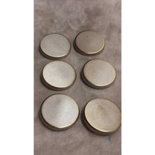 Antık Bronz Kaplama Metal Düğme 50 Boy 34 mm 6 Adet