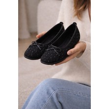 Klay Shoes Kadın Fiyonk Detaylı Boncuklu Babet