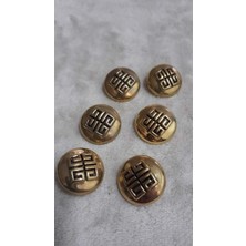 Metalize Abs Gold Kaplama Dügme 36 Boy 24 mm 6 Adet