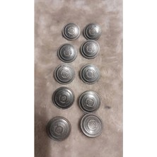 Metal Antık Kaplama Dügme 20 Boy 15 mm 10 Adet