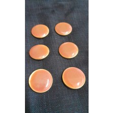 Altın Kaplama Mınelı Metal Düğme 30 Boy 20 mm 6 Adet