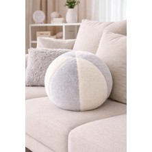 Chizgy Peluş Top Yastık Welsoft Dekoratif Kırlent Yumuşak Yuvarlak Minder Ev Dekoru Şık Tasarım
