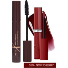 Pastel x Arzu Sabancı Volumizing Maskara + L'orealparis Infaillible Likit Parlak Ruj - 550 Noir Cherry