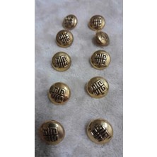 Metalize Abs Gold Kaplama Dügme 22 Boy 14 mm 10 Adet