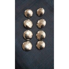 Siyah Nikel Kaplama Metal Düğme 32 Boy 25 mm 8 Adet