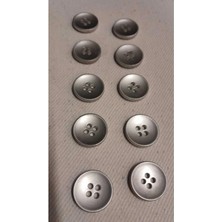 Mat Nikel Kaplama Düğme 30 Boy 20MM 8 Adet
