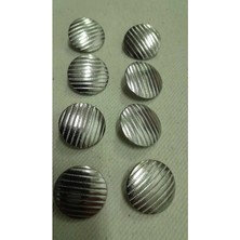 Nikel Kaplama Metal Düğme 28 Boy 20 mm 8 Adet