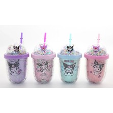 Twin Store Kuromi Figürlü Pipetli Kapaklı Kupa Bardak ALK5109
