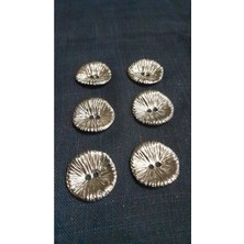 Siyah Nikel Kaplama Metal Düğme 32 Boy 24 mm 6 Adet