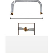 İğne İzi 18 cm Kademeli Metal Cüzdan ve Çanta Bursu - Gizli Burs / Gold Uçlu