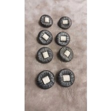 Metalize Abs Nıkel Kaplama Dügme 28 Boy 18 mm 8 Adet