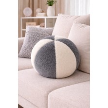 Chizgy Peluş Top Yastık Welsoft Dekoratif Kırlent Yumuşak Yuvarlak Minder Ev Dekoru Şık Tasarım