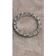 Nikel Kaplama Meta Taşlı Toka Iç Çap 20 mm Dış Çap 30 mm