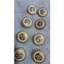 Metalize Abs Gold Kaplama Dügme 26 Boy 18 mm 8 Adet