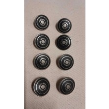 Mat Nikel Kaplama Sıyah Mat Mınelı Metal Düğme 20 Boy 15 mm 8 Adet