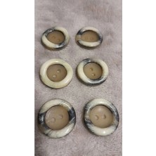 Polyester Düğme 38 Boy 24 mm 6 Adet