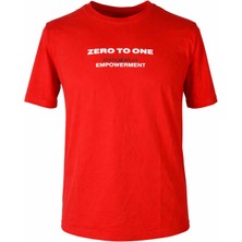 Trender 26YDT1000024 Kırmızı Erkek T-Shirt Zero To One O Yaka