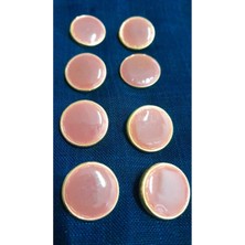 Altın Kaplama Mınelı Metal Düğme 30 Boy 20 mm 6 Adet