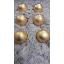 Mat Gold Kaplama Metal Düğme 30 Boy 18 mm 6 Adet