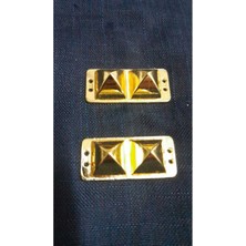 Altın Renk Kaplama Metal Pıramıd Toka 55X15 mm 2 Adet