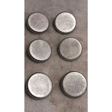 Antıkgümüş Kaplama Metal Düğme 35 Boy 20 mm 6 Adet