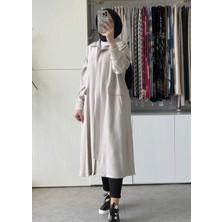 Fuat Gürsen Kırıştırma Kumaş Önden Fermuarlı Tasarım Kap Taş 5607