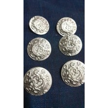Gümüş Kaplama Bronz Dügme 34 Boy 20 mm