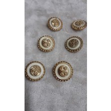 Metalize Abs Gold Kaplama Dügme 36 Boy 24 mm 6 Adet