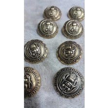 Metalize Abs Gold Kaplama Dügme 30 Boy 28 mm 8 Adet