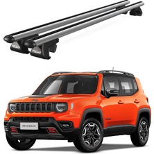 Today Auto Jeep Renegade (2014 ve Sonrası) Uyumlu Gri Ara Atkı Port Bagaj Tavan Barı