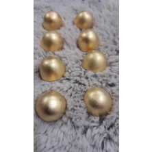 Mat Gold Kaplama Metal Düğme 26 Boy 15 mm 8 Adet