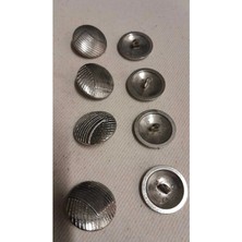 Nikel Kaplama Metal Düğme 30 Boy 20 mm 8 Adet